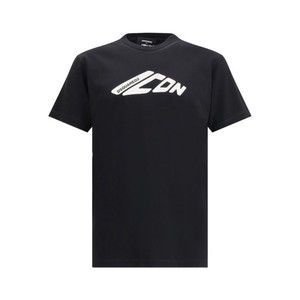 Dsquared2 Short Sleeve Cotton T-Shirt With Bold Logo Print - NWT